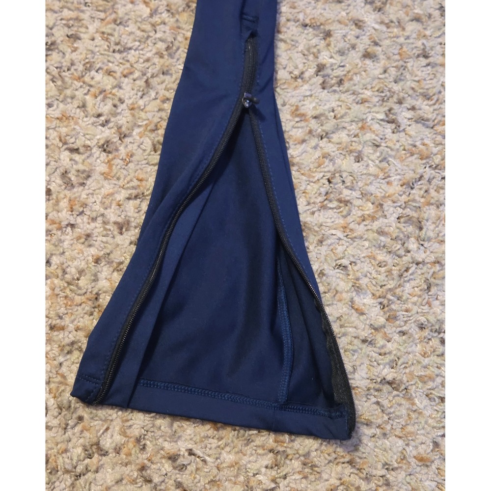 Nike Dri-Fit Running Tights Pants Mens Size Medium Blue Zip Legs - Picture 8 of 11
